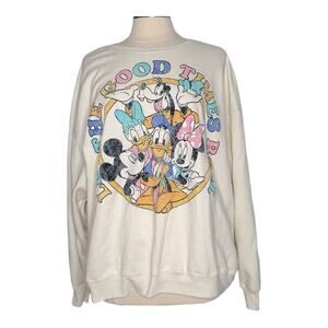 Disney Mickey & Friends Let the Good Times Roll Vintage Look Sweatshirt Size XXL